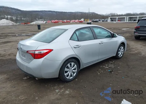 2016 Toyota Corolla Le z USA, uszkodzony, nr VIN 2T1BURHEXGC662332